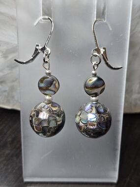 Abalone Mosaic Drop Earrings